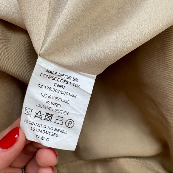 CANAL Dress, Backless, Strappy, Mini, Made in Brazil, Tan/Khaki, Women’s (US M) - Picture 6 of 9